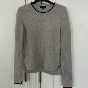 100% Cashmere Gray Crew Neck Sweater Rag & Bone, Size Small